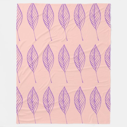 delicaat bladraster fleece deken (Voorkant)