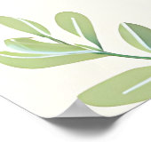 Delicaat Blauwebes Eucalyptus Patroon Poster (Hoek)