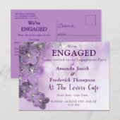 Delicaat Bleke Violet Orchidee betrokkenheid Uitnodiging Briefkaart (Voorkant / Achterkant)