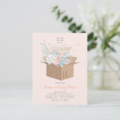 Delicaat Bloemen Baby shower per mail Uitnodiging (Staand voorkant)