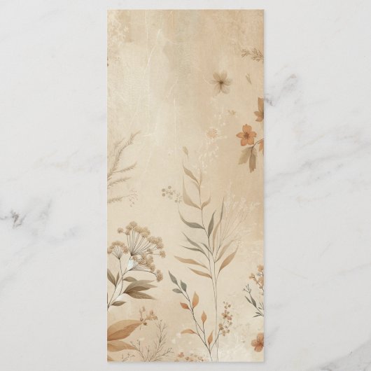 delicaat bloemig botanisch boho menu (Achterkant)