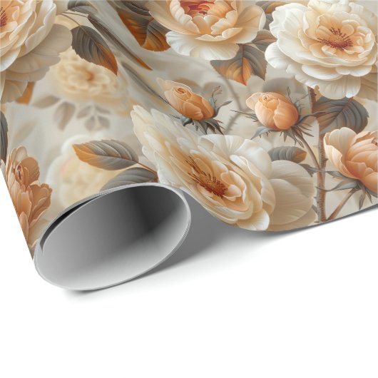  delicaat bloemmotief. cadeaupapier (Rol Hoek)