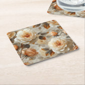  delicaat bloemmotief. kartonnen onderzetters (Schuin)