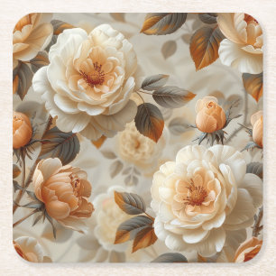 delicaat bloemmotief. kartonnen onderzetters