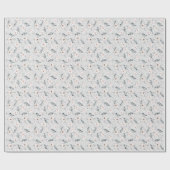 Delicaat bloempatroon.  cadeaupapier (Vlak)
