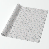 Delicaat bloempatroon.  cadeaupapier (Uitgerold)