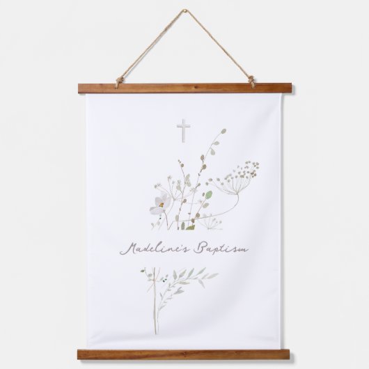 delicaat boeket Baptisme teken Hangend Wandkleed (Voorkant)