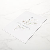 delicaat boeket Dop zilver folie Uitnodiging (Gedraaid)