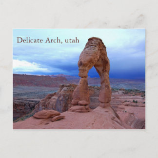 delicaat boog, fijne kerg, utah briefkaart