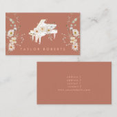 delicaat boquet witte piano visitekaartje (Voorkant / Achterkant)