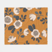 Delicaat Botanisch bloemmotief Fleece Deken (Voorkant (Horizontaal))