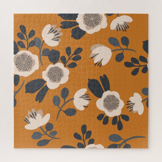 Delicaat Botanisch bloemmotief Legpuzzel (Verticaal)