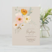 delicaat bouquet Baptism-uitnodiging Kaart (Staand voorkant)