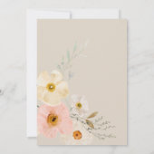 delicaat bouquet Baptism-uitnodiging Kaart (Achterkant)