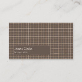 Delicaat bruin romig geruit patroon visitekaartje