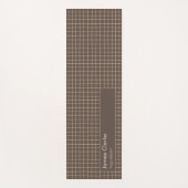 Delicaat bruin romig geruit patroon yogamat (Voorkant)