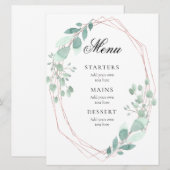 delicaat Grieks lijst bruiloft Menu (Voorkant / Achterkant)