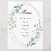 delicaat Grieks lijst bruiloft Menu (Voorkant)