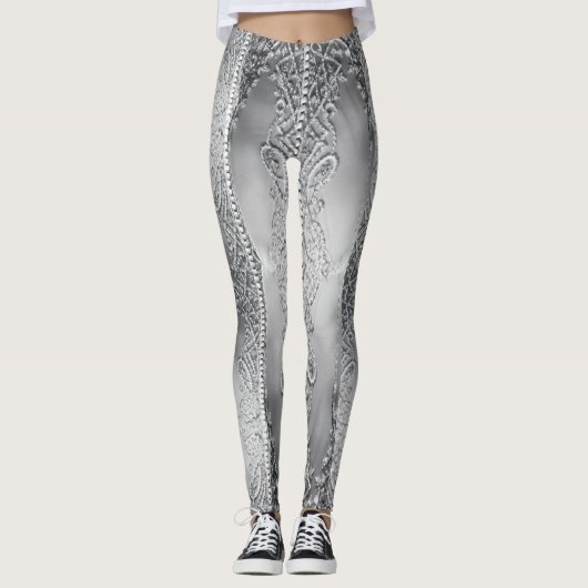 Delicaat grijs leggings (Voorkant)