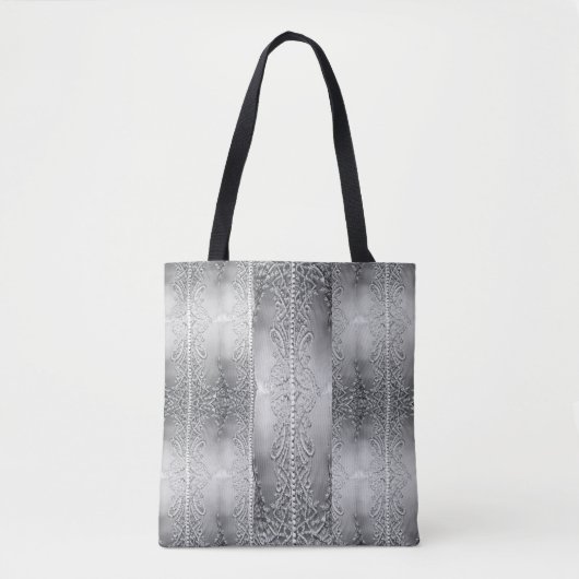 Delicaat grijs tote bag (Voorkant)
