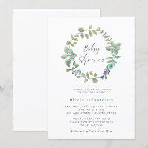 delicaat groen   Baby Shower Kaart