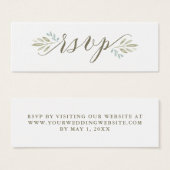 Delicaat groen | Bruiloft RSVP Online Kaart (Voorkant /achterkant)