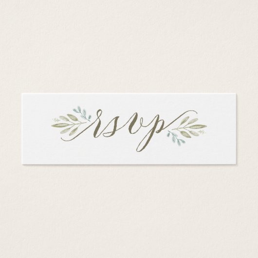 Delicaat groen | Bruiloft RSVP Online Kaart (Voorkant)