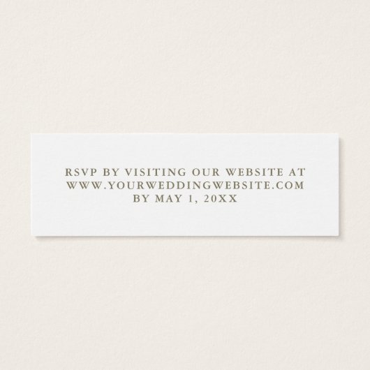 Delicaat groen | Bruiloft RSVP Online Kaart (Achterkant)