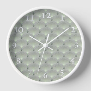 Delicaat groen en grijs, art deco.