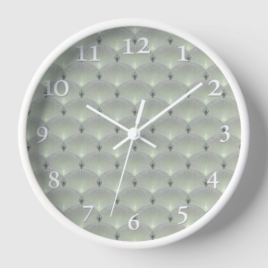 Delicaat groen en grijs, art deco.  (Voorkant)