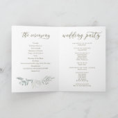 Delicaat groen | Programma huwelijksceremonie (Binnen)