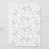 Delicaat groen script | Huwelijksuitnodiging Kaart (Achterkant)