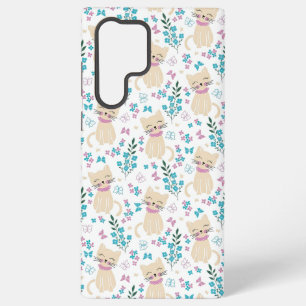 Delicaat Kitten en Botanische Doodle Samsung Galaxy Hoesje