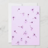 Delicaat lavendel kant bloem bruiloft uitnodiging (Achterkant)
