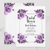 Delicaat Levendig Paarse Rozen Vrijgezellenfeest Kaart (Voorkant / Achterkant)