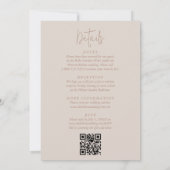 Delicaat minimalistisch ivoor neutraal alles in éé kaart (Achterkant)