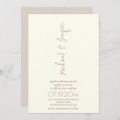 Delicaat minimalistisch ivoor neutraal alles in éé kaart (Voorkant / Achterkant)