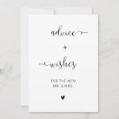 Delicaat minimalistisch scriptadvies & wensen teke kaart (Voorkant)