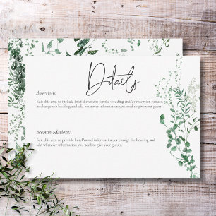 Delicaat modern tropisch regenwoud informatiekaartje