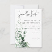 Delicaat modern tropisch regenwoud save the date (Voorkant)