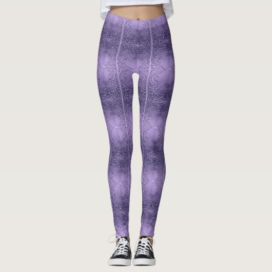 Delicaat Paars Leggings (Voorkant)