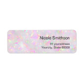 delicaat paars optisch achtergrondetiket etiket (Voorkant)