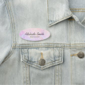 delicaat paars roze blauw ontwerp naamplaatje (In situ)