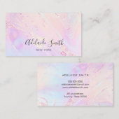 delicaat paars roze blauw ontwerp visitekaartje (Voorkant / Achterkant)