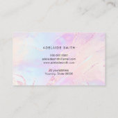 delicaat paars roze blauw ontwerp visitekaartje (Achterkant)
