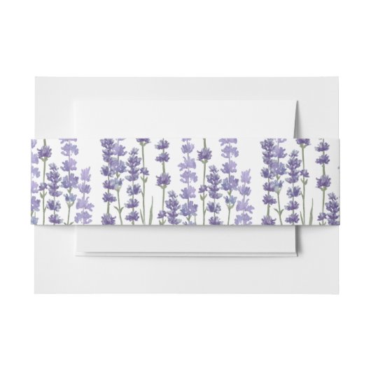 Delicaat Paarse Bloemen Lavendel Veld Uitnodigingen Wikkel (Voorkant Voorbeeld)