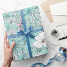 Delicaat Pastel Wilde Bloem Munt Bloemmotief