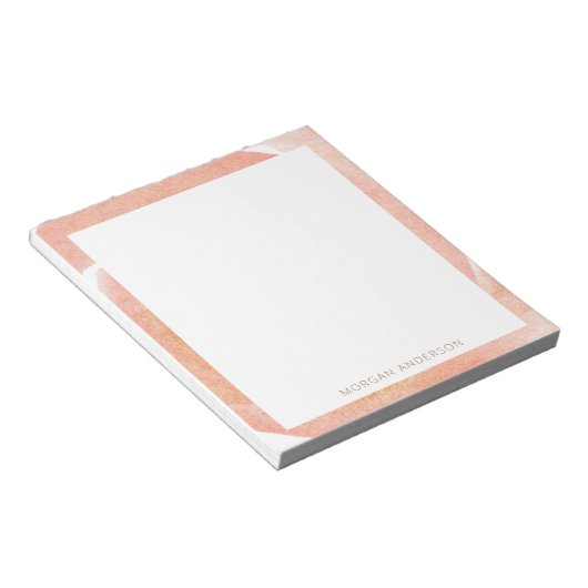 delicaat perzik flormonogram notitieblok (Schuin)