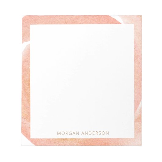 delicaat perzik flormonogram notitieblok (Voorkant)