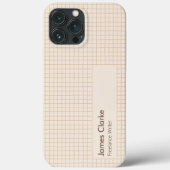 Delicaat romig bruin geruit patroon Case-Mate iPhone case (Achterkant)